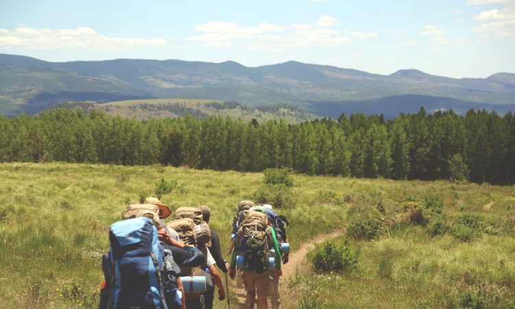 Rucksack für Hüttenwanderung